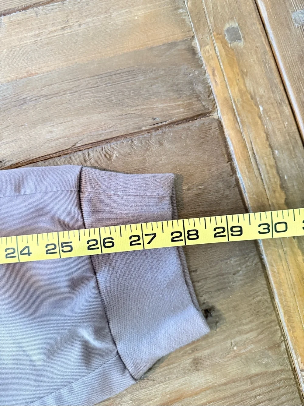 FIGS V-Neck Scrub Set tan with pink drawstring